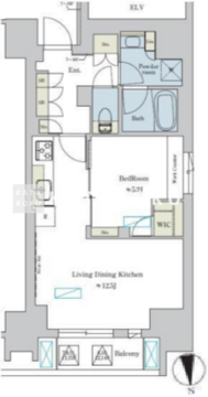 ブリリアイスト浅草 1101 間取り図