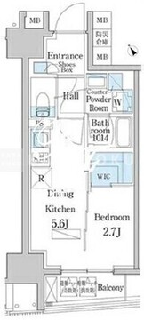 デュオフラッツ日本橋水天宮 1002 間取り図