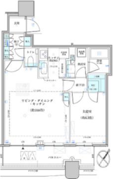 パークタワー勝どき S-1230 間取り図