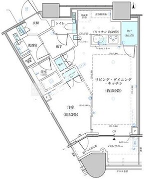 パークタワー勝どき S-1731 間取り図