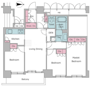 レジディアタワー目黒不動前 2008 間取り図