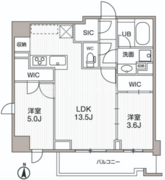 シーズンフラッツ両国サウス 102 間取り図