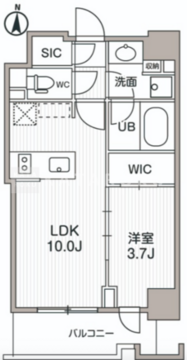シーズンフラッツ両国サウス 207 間取り図