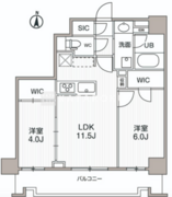 シーズンフラッツ両国サウス 402 間取り図