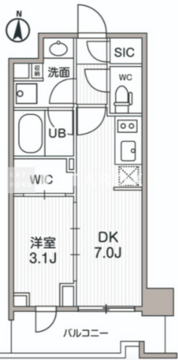 シーズンフラッツ両国サウス 405 間取り図