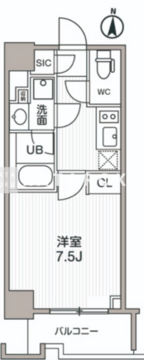 シーズンフラッツ両国サウス 904 間取り図