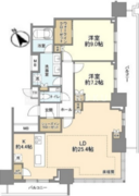 ブリリアタワー浜離宮 3105 間取り図