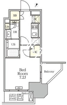 ザ・パークハビオ大森山王 1408 間取り図