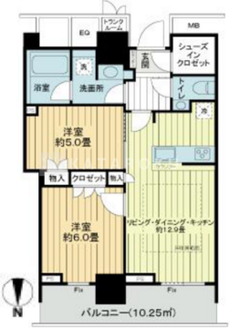 ザ・パークハウス晴海タワーズクロノレジデンス 918 間取り図