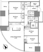 麻布台ヒルズレジデンスＢ棟 1020 間取り図