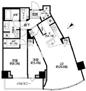 パークコート神宮北参道ザタワー 1606 間取り図