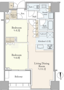 白金ザ・スカイ E-2712 間取り図