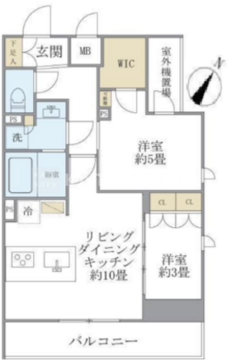 ジオエント駒込 703 間取り図
