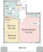 市ヶ谷スクエアレジデンス 1105 間取り図