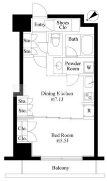 グランスイート銀座レスティモナーク 405 間取り図