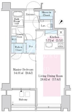 ラ・トゥール新宿ガーデン 2622 間取り図