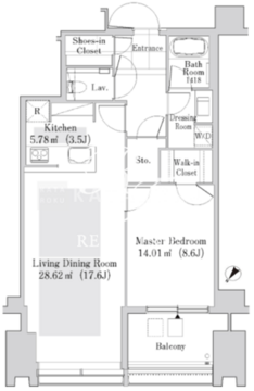 ラ・トゥール新宿ガーデン 2919 間取り図