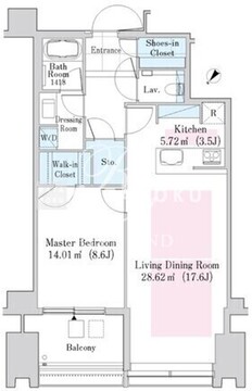 ラ・トゥール新宿ガーデン 3022 間取り図