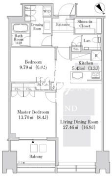 ラ・トゥール新宿ガーデン 3013 間取り図