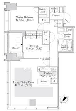 ラ・トゥール新宿ガーデン 3516 間取り図