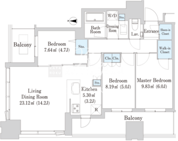 大崎ガーデンレジデンス 814 間取り図