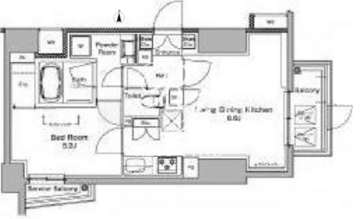 プラウドフラット南品川 210 間取り図