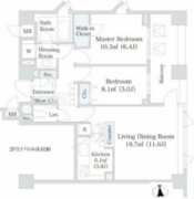 ラ・トゥール芝公園アネックス 601 間取り図