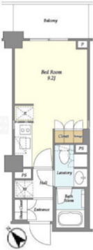 ウィルテラス滝野川 205 間取り図