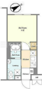 ディームス初台1 203 間取り図