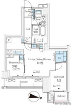 ロイヤルパークス赤羽サウス 702 間取り図