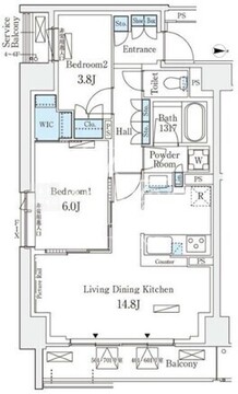 ロイヤルパークス赤羽サウス 701 間取り図
