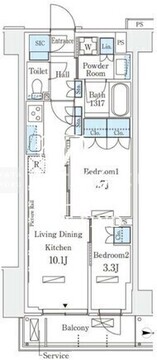 ロイヤルパークス赤羽サウス 403 間取り図