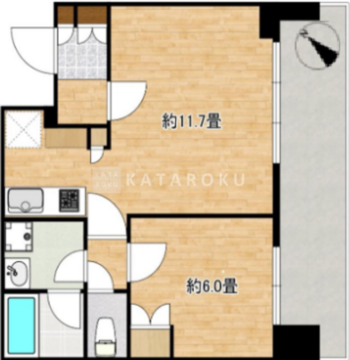ブリリアタワー浜離宮 1807 間取り図