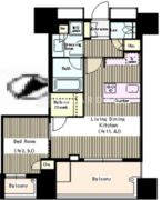 リビオ日本橋人形町 1105 間取り図