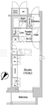 コンフォリア北参道 1104 間取り図