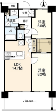 アンビエンテ経堂 506 間取り図