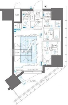ズーム新宿御苑前 1006 間取り図