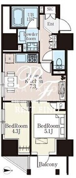 ザ・ライオンズフォーシア町屋 602 間取り図