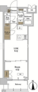  RJRプレシア蒲田 302 間取り図