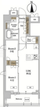  RJRプレシア蒲田 308 間取り図