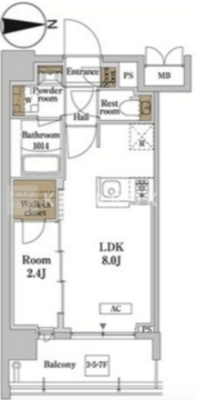  RJRプレシア蒲田 316 間取り図