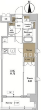  RJRプレシア蒲田 501 間取り図