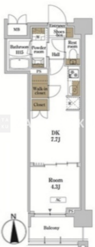  RJRプレシア蒲田 507 間取り図