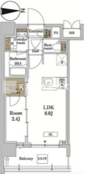  RJRプレシア蒲田 516 間取り図