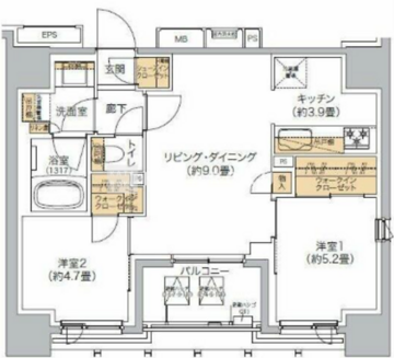 リビオメゾン西麻布 206 間取り図