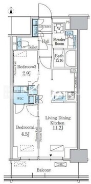 パークアクシス新宿百人町 210 間取り図