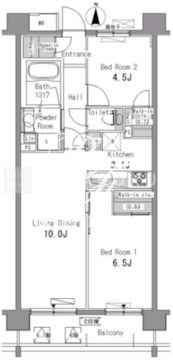 パークアクシス滝野川 304 間取り図