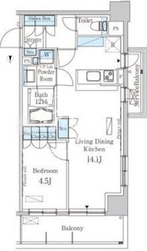パークアクシス東高円寺 510 間取り図
