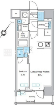 プレディアコート大森山王 503 間取り図