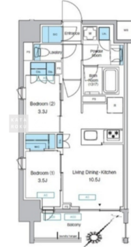 プレディアコート大森山王 904 間取り図